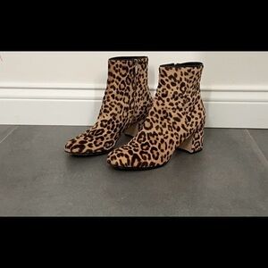 Gianvito Rossi pony hair leopard boots 9.5